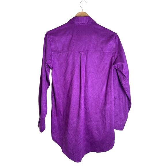 VINTAGE Chico’s Design Women’s Purple Casual Button Down Blouse Size 0 (S) - Picture 2 of 8